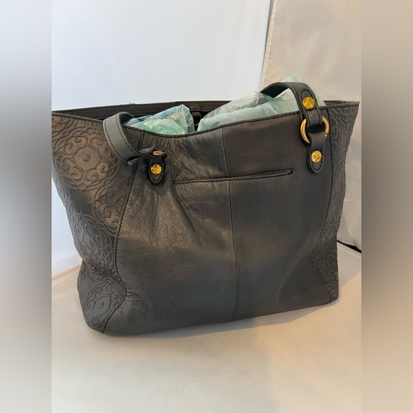 The Sak Collective Blue Sienna Shopper Tooled Leather Tote - Picture 5 of 10